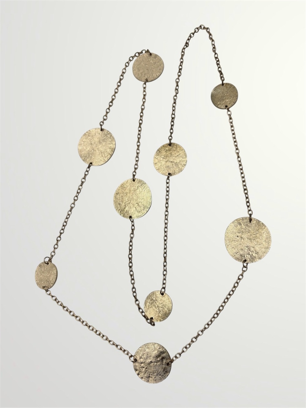 Gold Tone Medallions Necklace